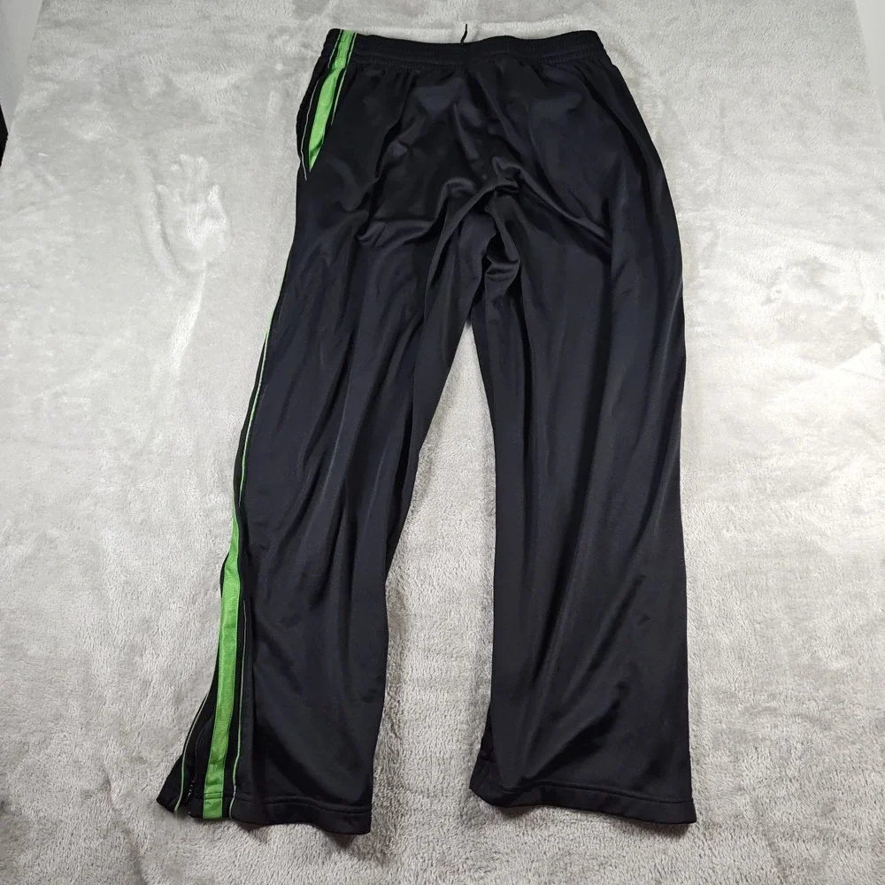 Nike Track Pants Mens XL Black Side Stripes Jogger Ankle Zip Basketball Y2K
